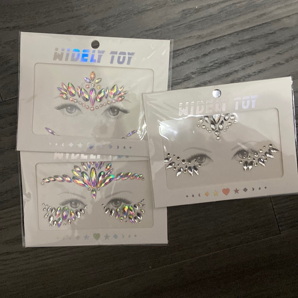 Sliver sparkle Face Gems.